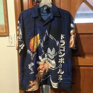 Dragon ball z dbz vintage button up down shirt aop rare 2001 Dragon Ball Z[c] is